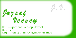 jozsef vecsey business card